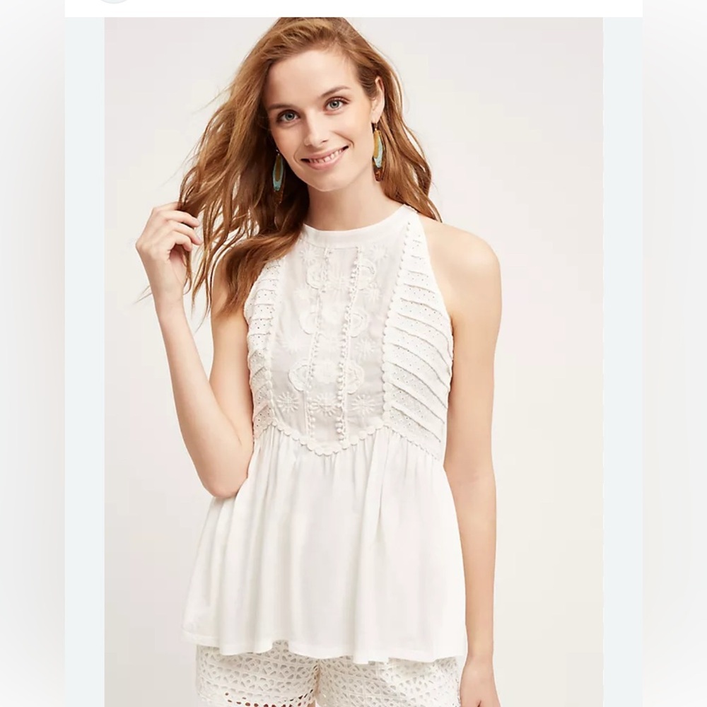 Elegant White Sleeveless Top